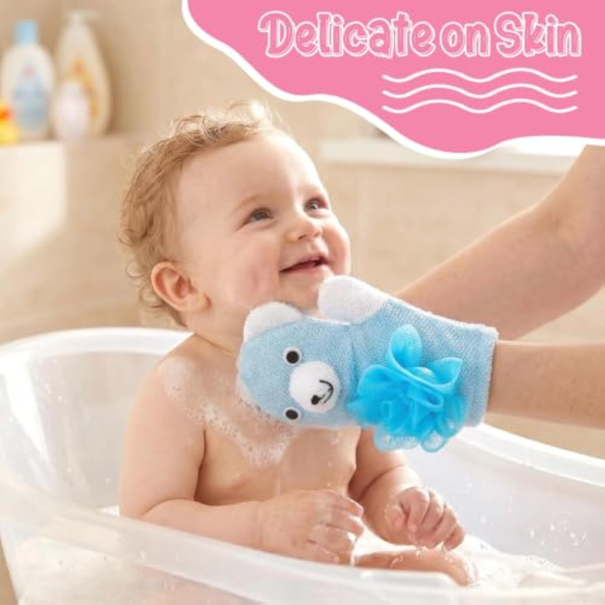 Loofah for Kids, Scrubber for Bathing, Family Bath Time Fun